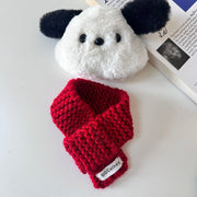 Hand Made Knit Dog Scarf Cat Scarves Neck Warm Collar - PIKAPIKA