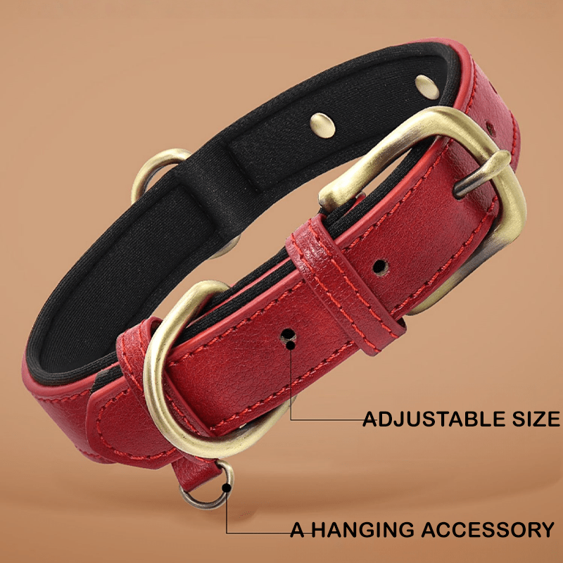 Handmade Engraved Dog Collar Custom Name Tag for Medium Large Dogs - PIKAPIKA