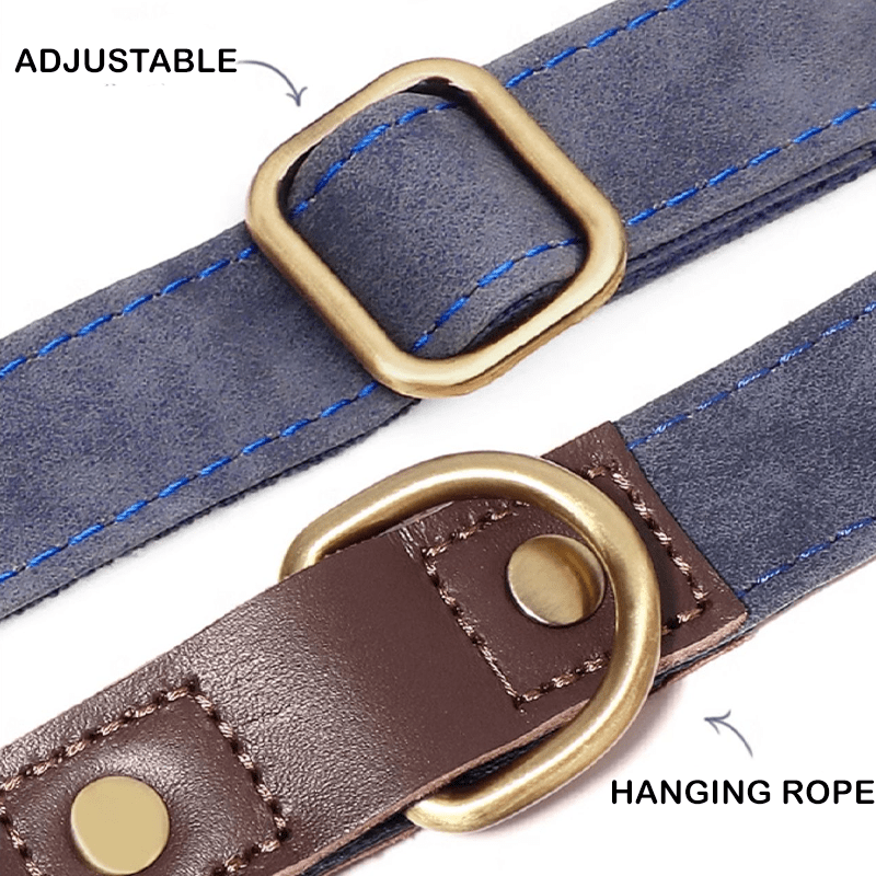 Handmade Leather Engraved Anti - Lost Dog Collar for Medium Large Dogs - PIKAPIKA