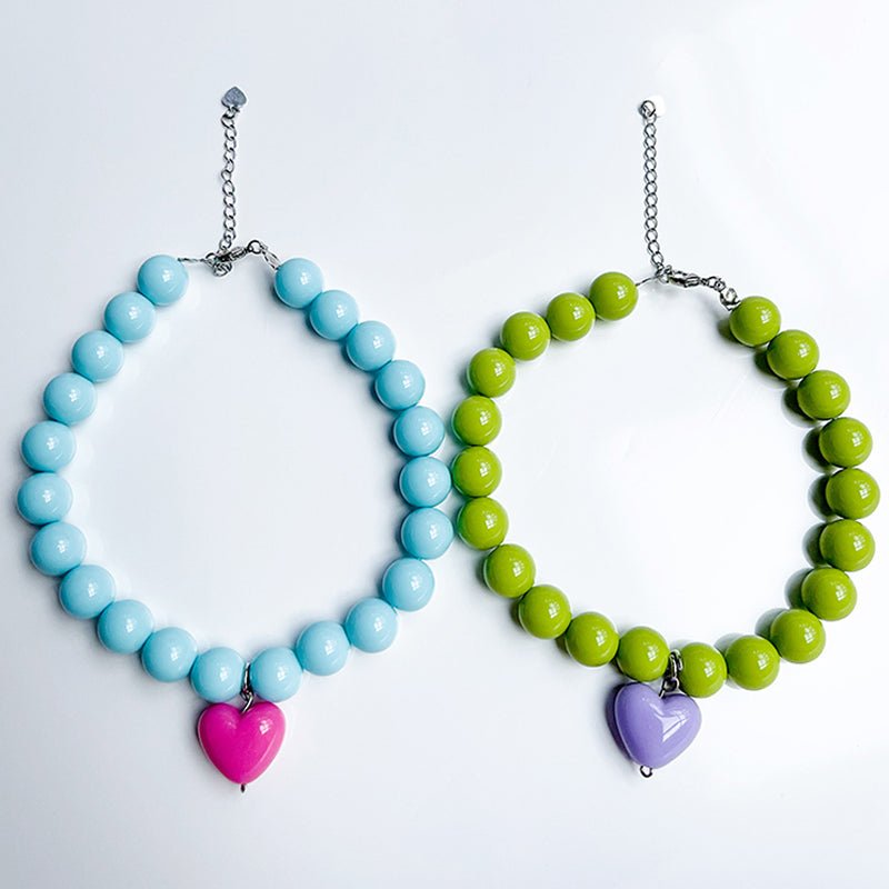 Handmade Love Pendant Dog Cat Necklace Accessories - PIKAPIKA