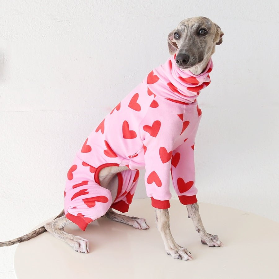 Heart Pattern Outfit for Italian Greyhound Whippet Dog Clothes - PIKAPIKA