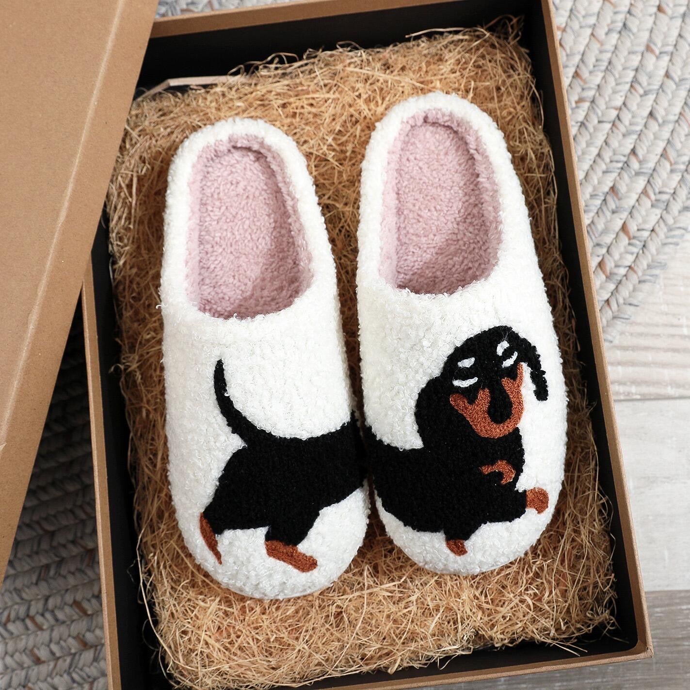 Home Top Women's Fuzzy Curly Fur Loafer Slippers with Polar Fleece Lining - PIKAPIKA