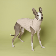 Italian Greyhound Dog Sweater Cable Knit Clothes Vest High Neck - PIKAPIKA