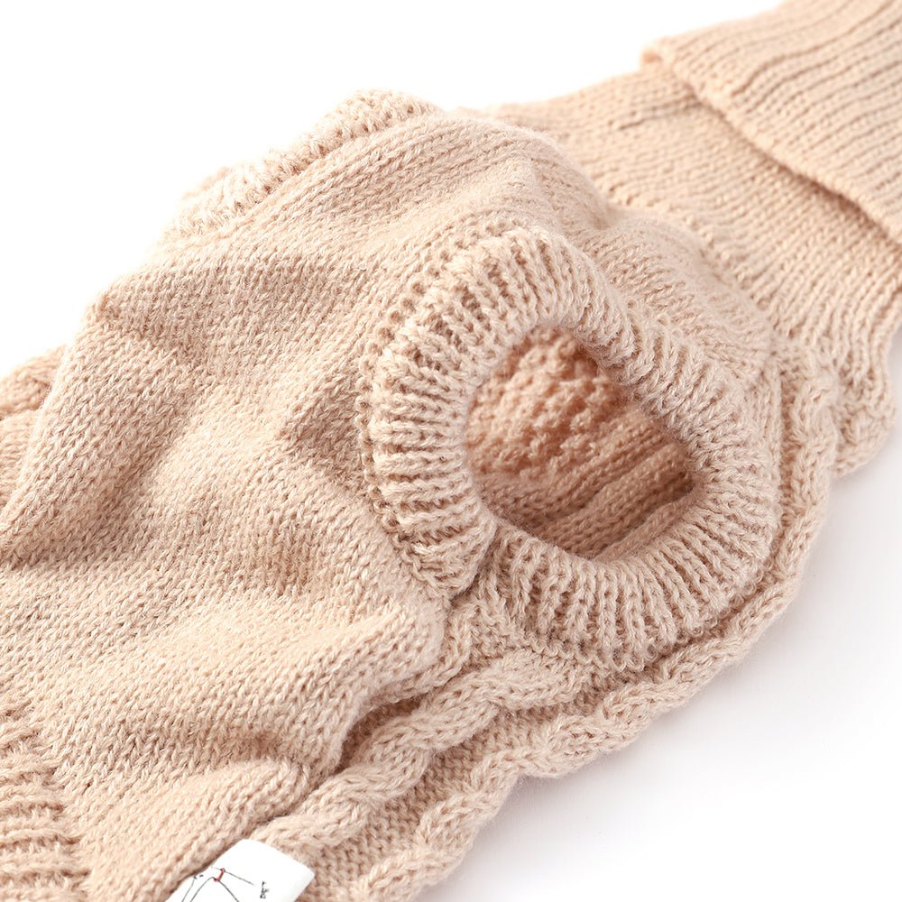 Italian Greyhound Dog Sweater Cable Knit Clothes Vest High Neck - PIKAPIKA