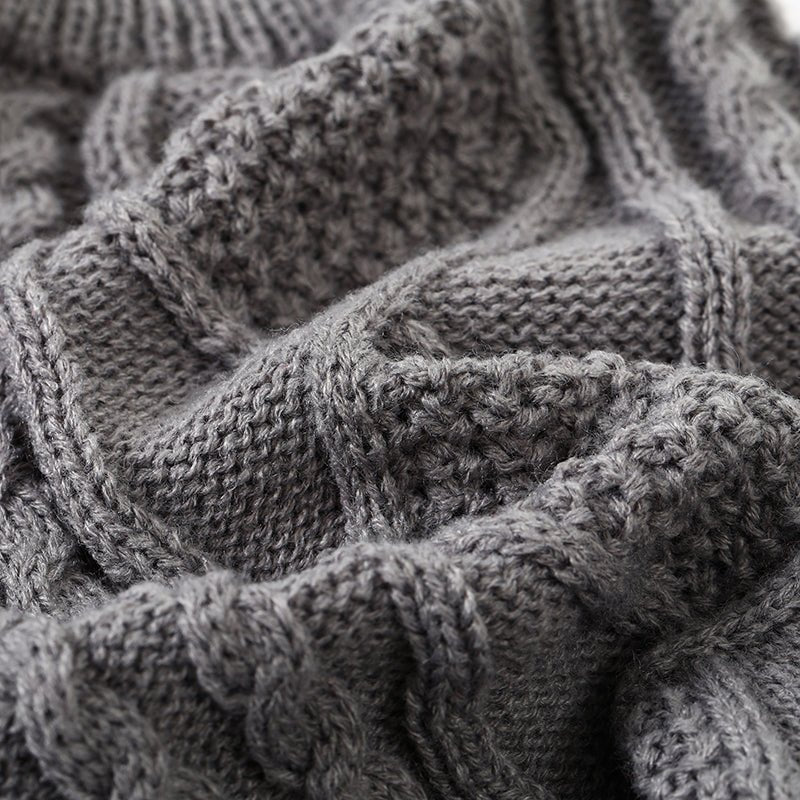 Italian Greyhound Dog Sweater Cable Knit Clothes Vest High Neck Gray - PIKAPIKA