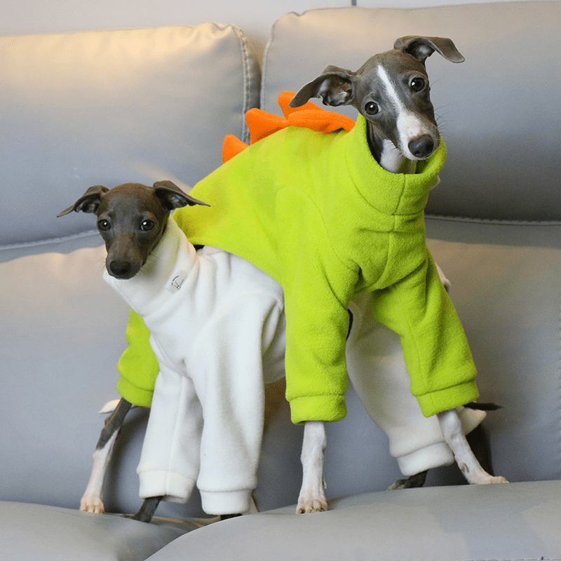 Italian Greyhound Onesies Double Fleece Monster Thick Whippet Dog Clothes - PIKAPIKA