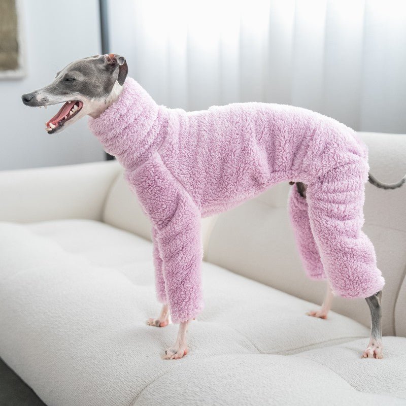 Italian Greyhound Onesies Double Fleece Thick Whippet Dog Clothing Purple - PIKAPIKA