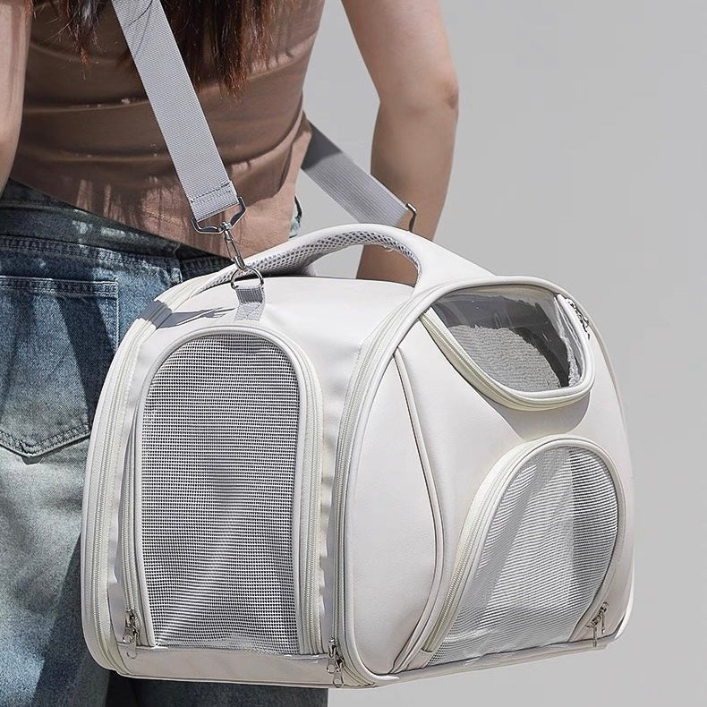 Large Capacity Travel Trolley Backpack Portable Pet Carrier Suitcase - PIKAPIKA