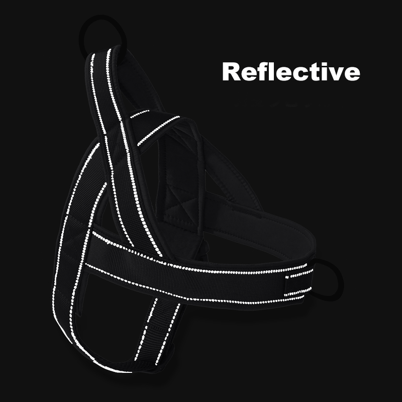 Large Dog Harness Collar Set No - Pull Anti - Escape Handle - PIKAPIKA