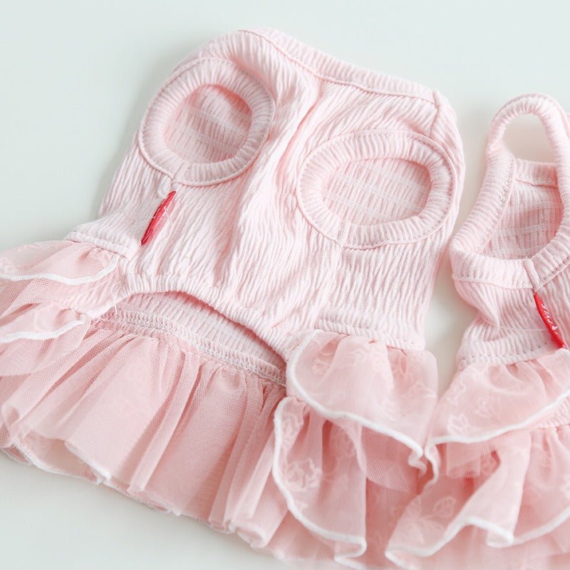 Layered Lace Dress Dog Clothes - PIKAPIKA