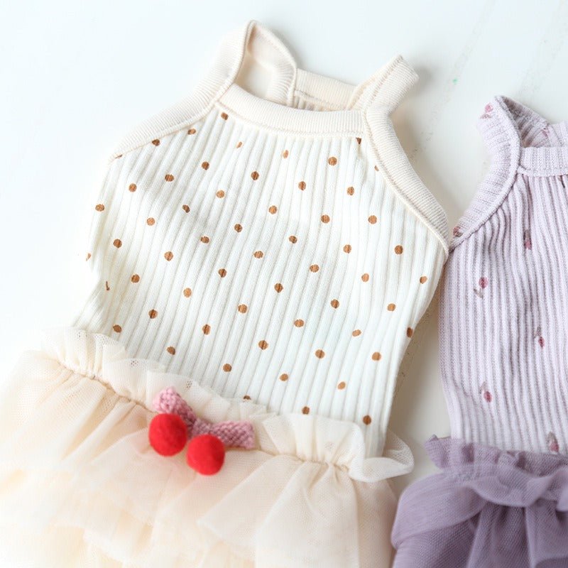 Layered Lace Dress Dog Clothes - PIKAPIKA