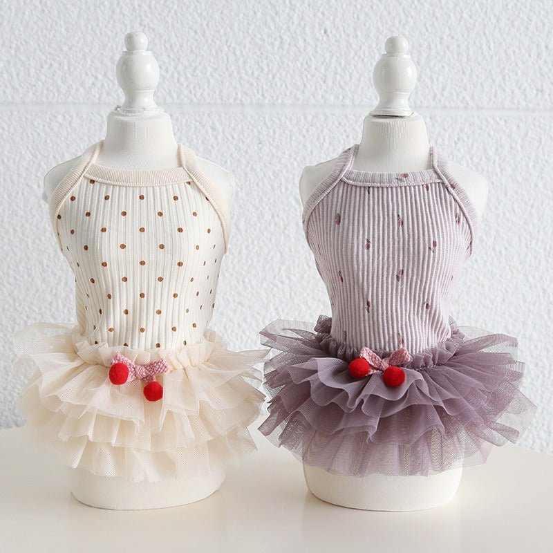 Layered Lace Dress Dog Clothes - PIKAPIKA