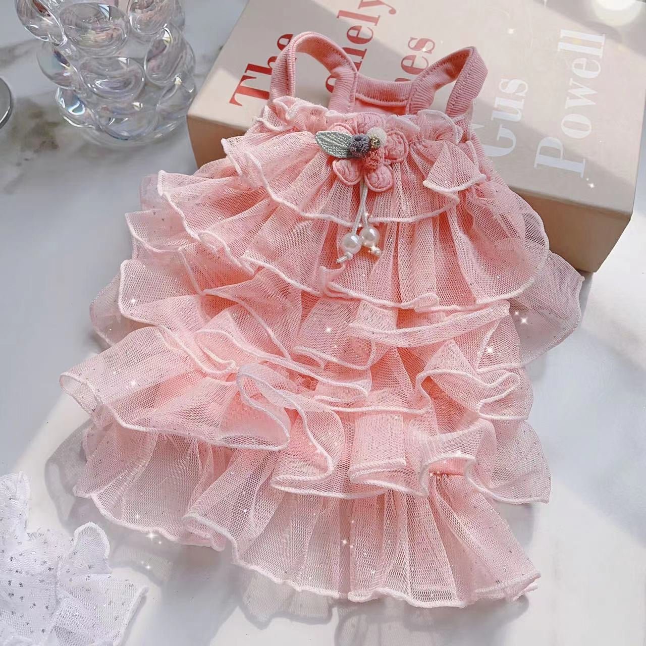 Layered Lace Dress Dog Clothes - PIKAPIKA