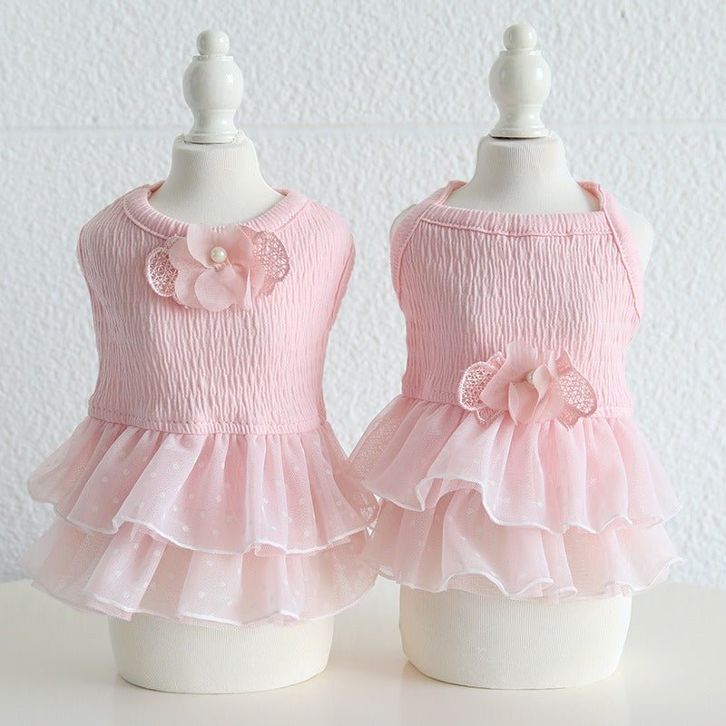 Layered Lace Dress Dog Clothes - PIKAPIKA