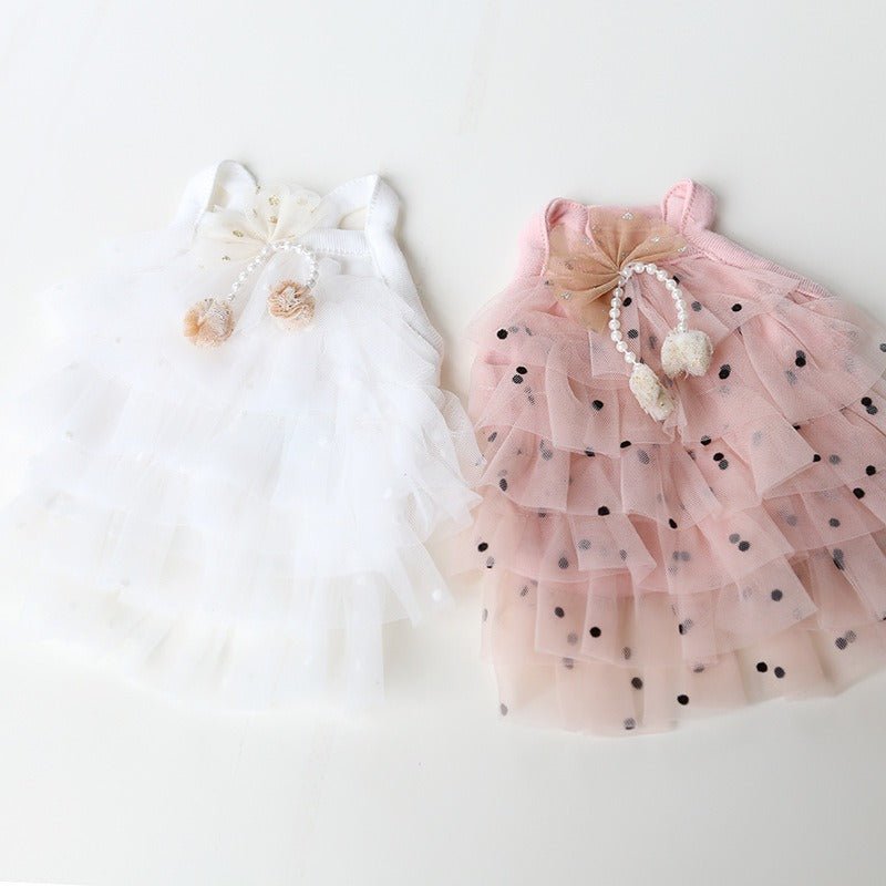 Layered Lace Dress Dog Clothes - PIKAPIKA