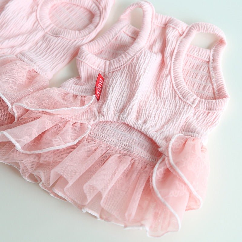 Layered Lace Dress Dog Clothes - PIKAPIKA