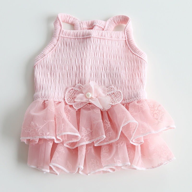 Layered Lace Dress Dog Clothes - PIKAPIKA