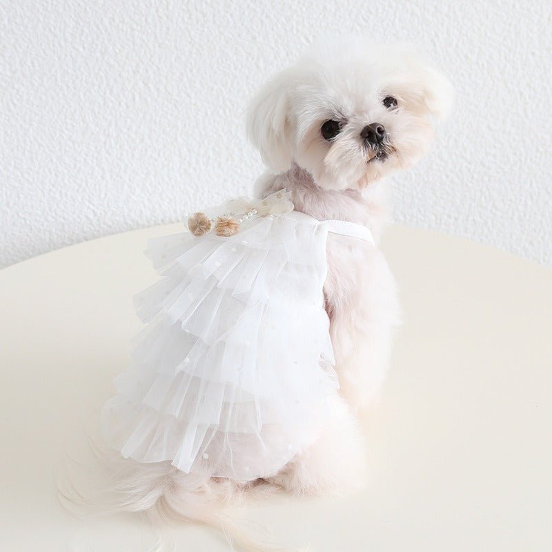 Layered Lace Dress Dog Clothes - PIKAPIKA