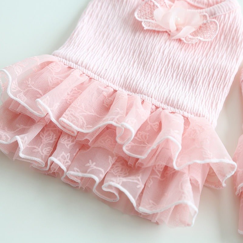 Layered Lace Dress Dog Clothes - PIKAPIKA