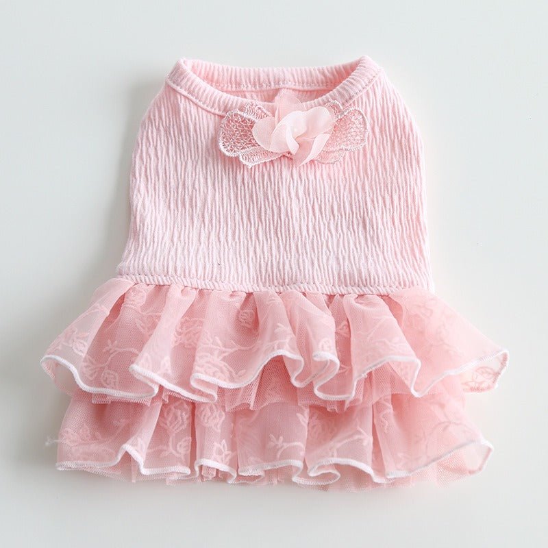 Layered Lace Dress Dog Clothes - PIKAPIKA