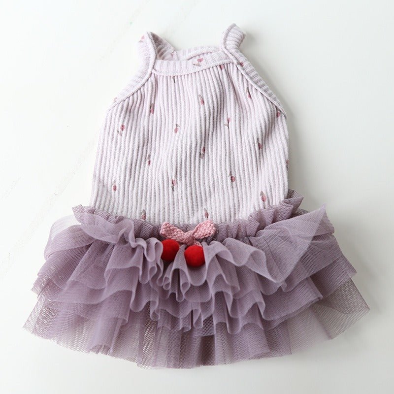 Layered Lace Dress Dog Clothes - PIKAPIKA