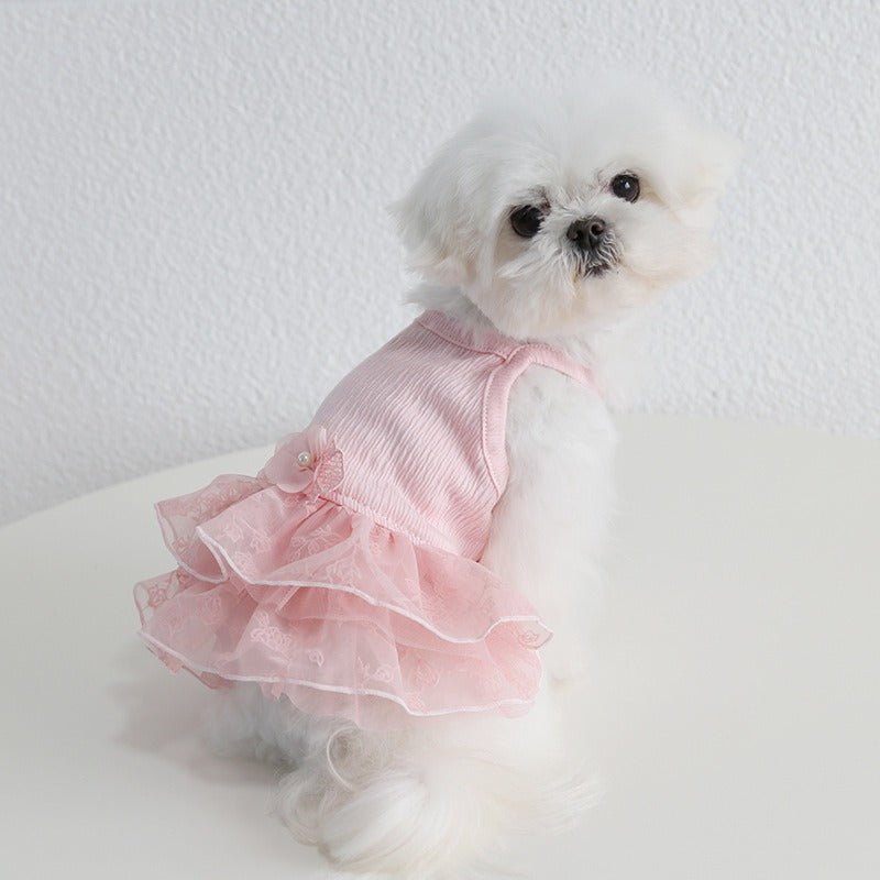 Layered Lace Dress Dog Clothes - PIKAPIKA