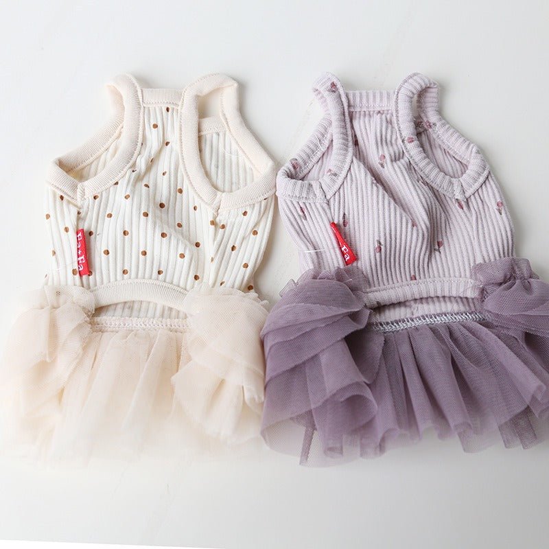 Layered Lace Dress Dog Clothes - PIKAPIKA