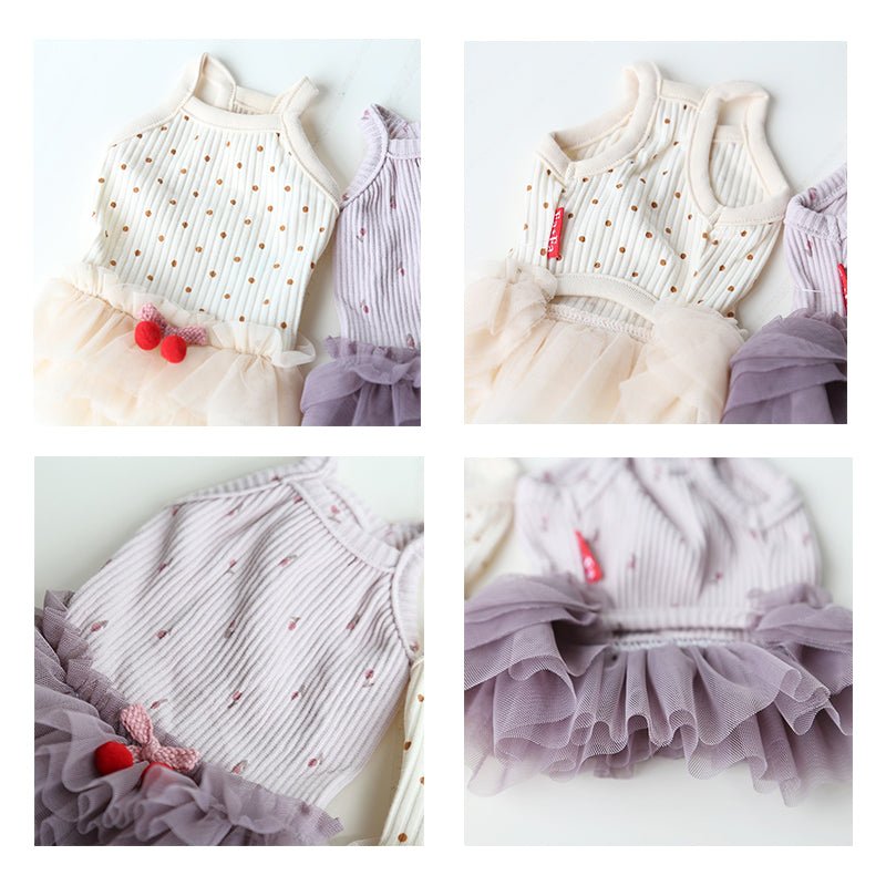 Layered Lace Dress Dog Clothes - PIKAPIKA
