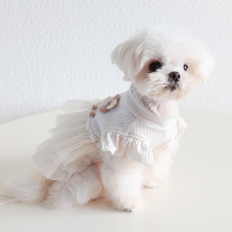 Layered Lace Princess Small Dog Dress Dog Clothes - PIKAPIKA