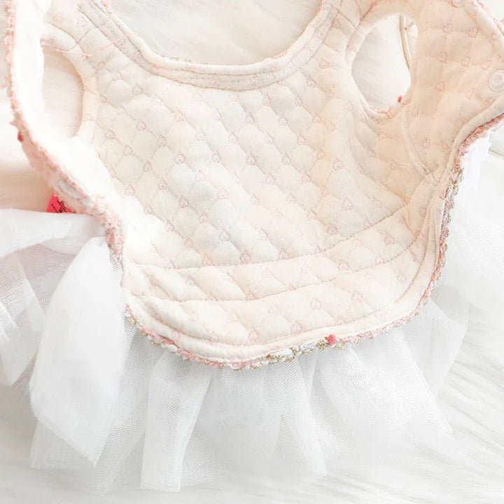 Layered Skirt Sleeveless Tweed Lace Tank Dress Cat Clothes - PIKAPIKA