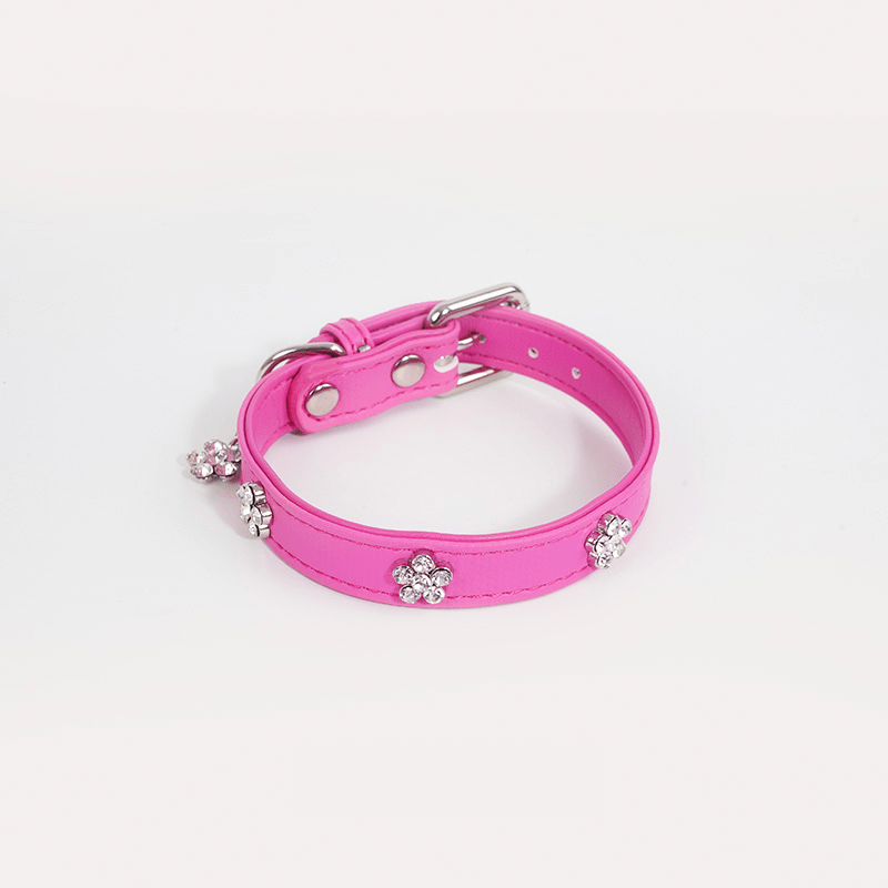 Leather Dog Collar Adjustable Rock Style - PIKAPIKA