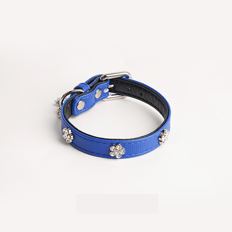 Leather Dog Collar Adjustable Rock Style - PIKAPIKA