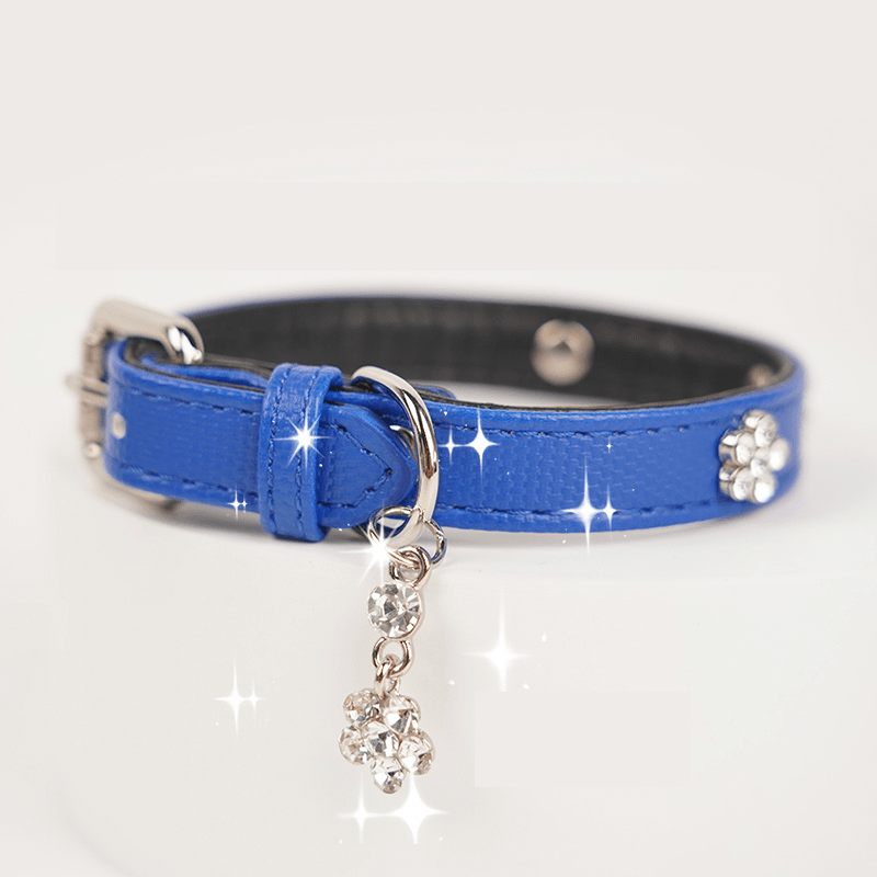 Leather Dog Collar Adjustable Rock Style - PIKAPIKA