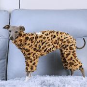 Leopard Print Fleece Onesies Italian Greyhound Whippet Dog Clothes - PIKAPIKA