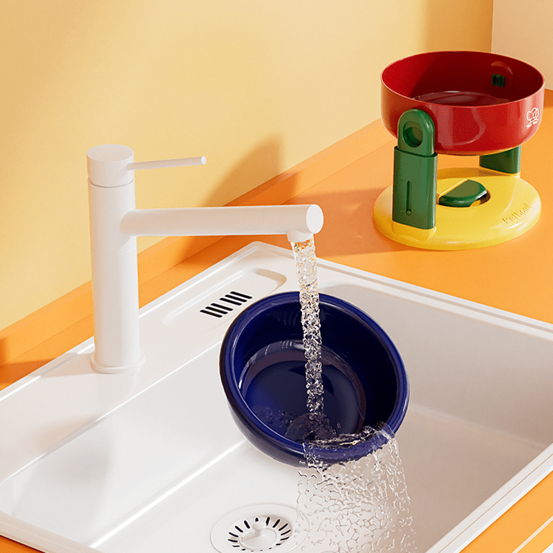 Liftable Pet Bowl Suction Cup Food Water Bowl Adjustable Height - PIKAPIKA