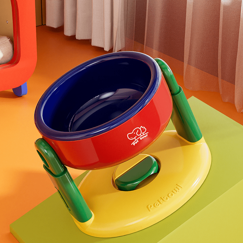 Liftable Pet Bowl Suction Cup Food Water Bowl Adjustable Height - PIKAPIKA