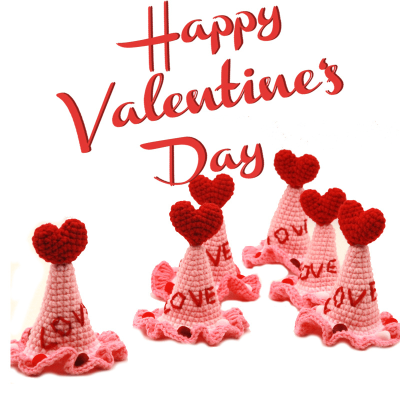 Love Dog Hat Knit Cat Hat Valentine's Day Super Cute - PIKAPIKA