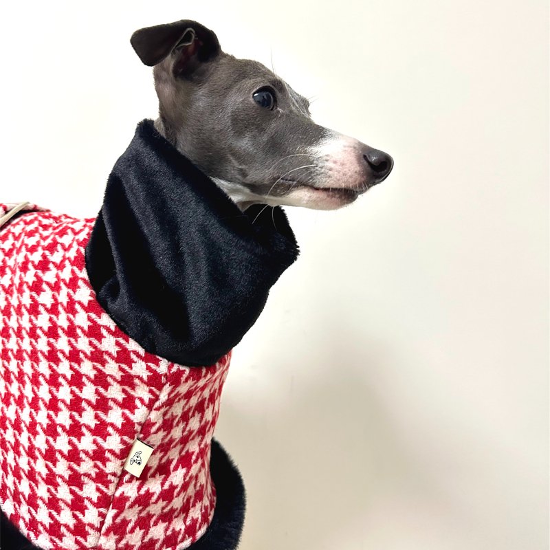 Luxury Faux Fur Tweed Cloak Jacket Italian Greyhound Whippet Dog Clothes - PIKAPIKA