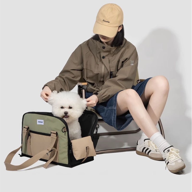 Multi - use Breathable Pet Carrier Going Out Handbag Car Seat - PIKAPIKA
