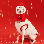 New Year Red Fleece Vest Jacket Italian Greyhound Whippet Clothes - PIKAPIKA