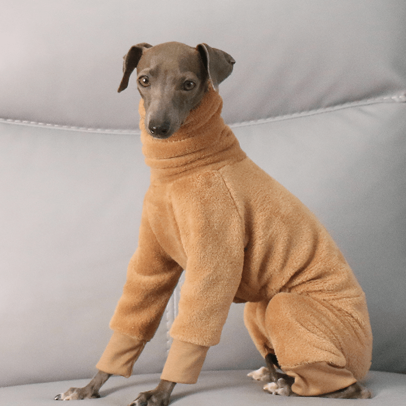 Onesies Fleece Soft Whippet Italian Greyhound Dog Clothing Brown - PIKAPIKA
