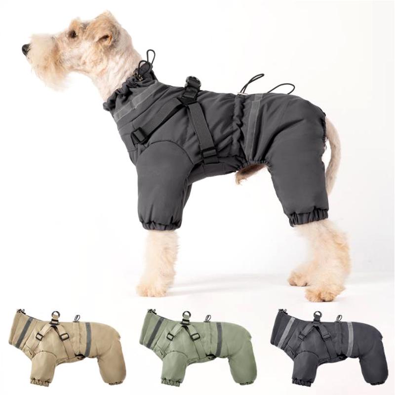Outdoor Dog Clothes Cotton Padded Jacket Warm Onesies Waterproof Coat - PIKAPIKA