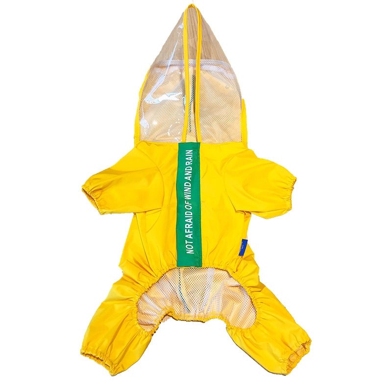 Outdoor Raincoat Dog 4 Legs Waterproof Zip Clothes Bulldog Dinosaurs - PIKAPIKA