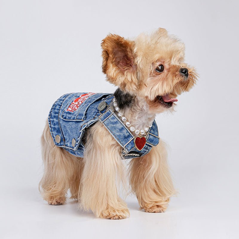 Pearl Heart Pendant Necklace Dog & Cat Accessories - PIKAPIKA