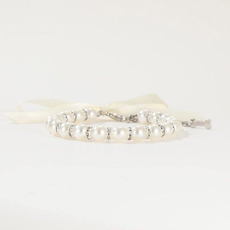 Pearl Jewelry with Bow Dog & Cat Necklace - PIKAPIKA