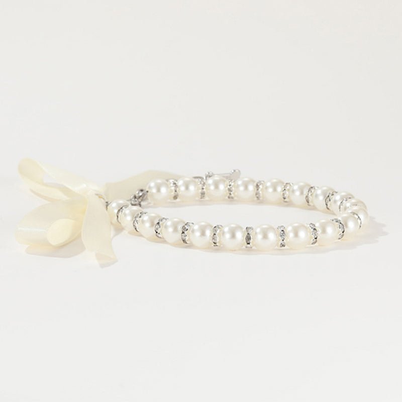 Pearl Jewelry with Bow Dog & Cat Necklace - PIKAPIKA