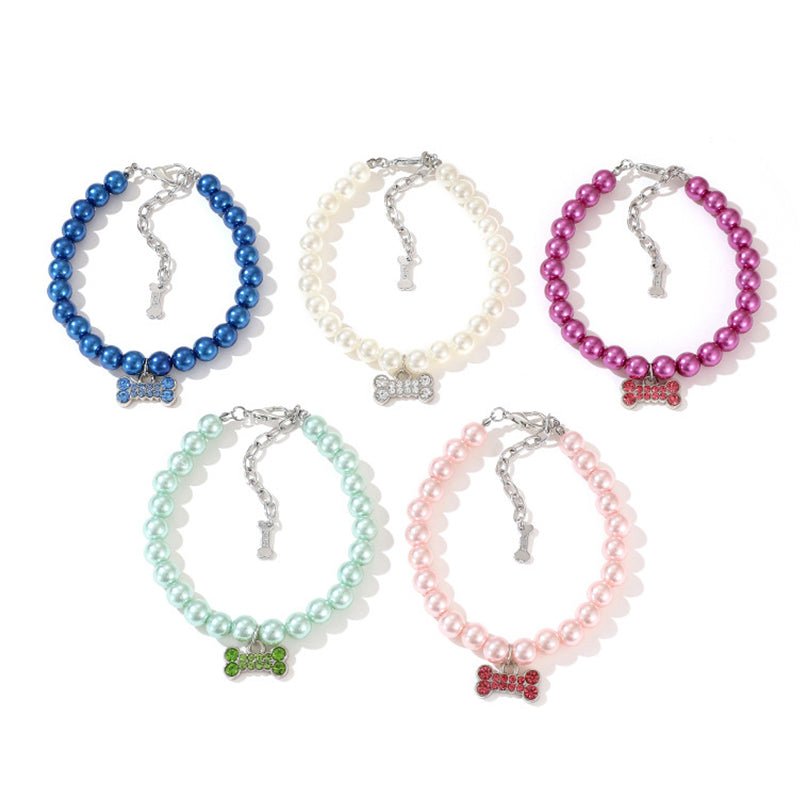 Pearl Jewelry with Bow Dog & Cat Necklace - PIKAPIKA