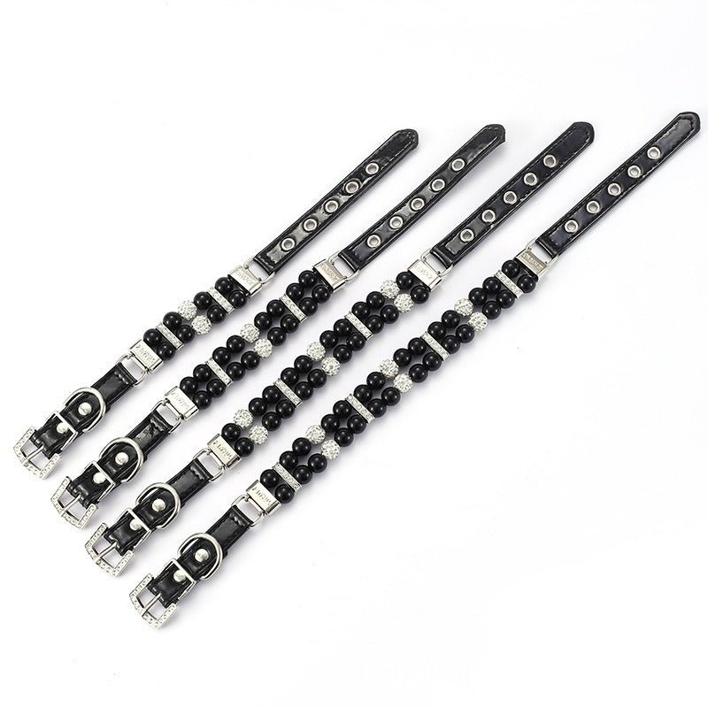 Pet Accessory Dog Collar Cat Pearl Necklace with Leashes - PIKAPIKA