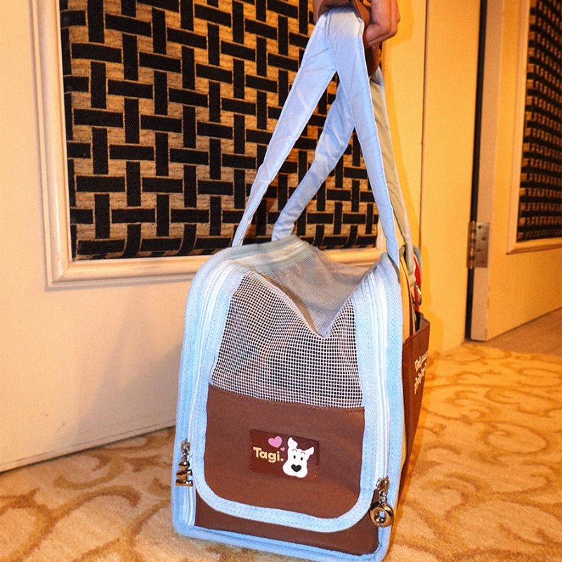 Pet Carrier Breathable Stripes Handbag for Dog Cat Under 8.8 lb - PIKAPIKA