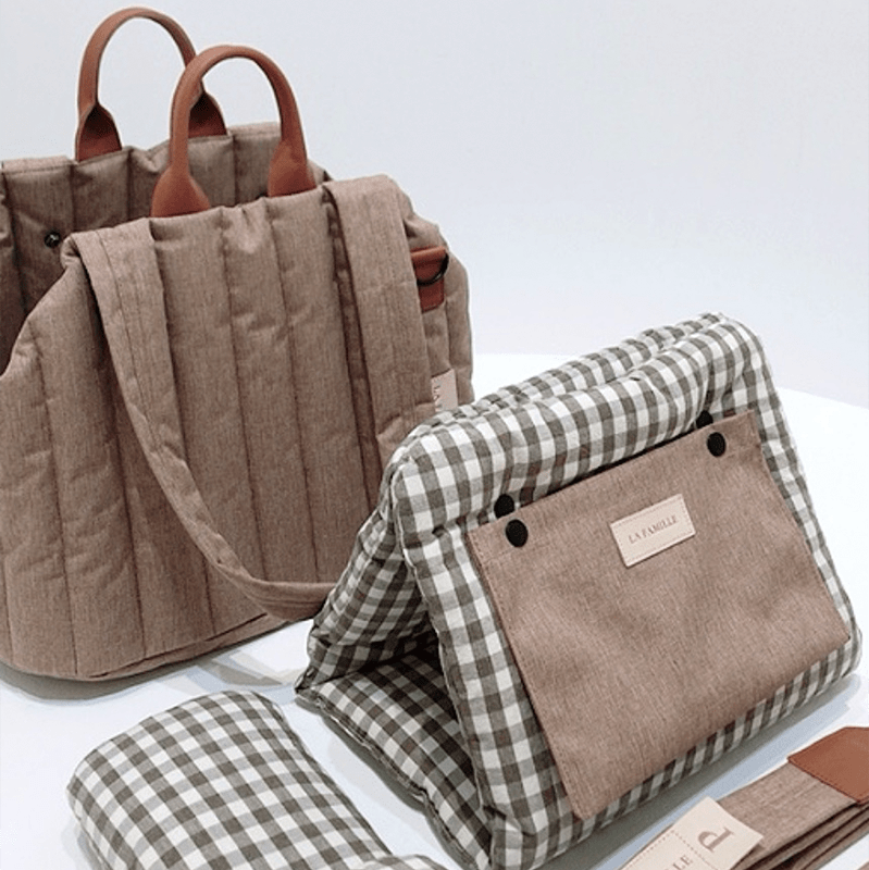 Pet Carrier Cat Dog Checkered Outing Bag - PIKAPIKA